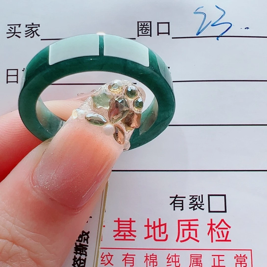 未镶嵌戒指翡翠戒圈