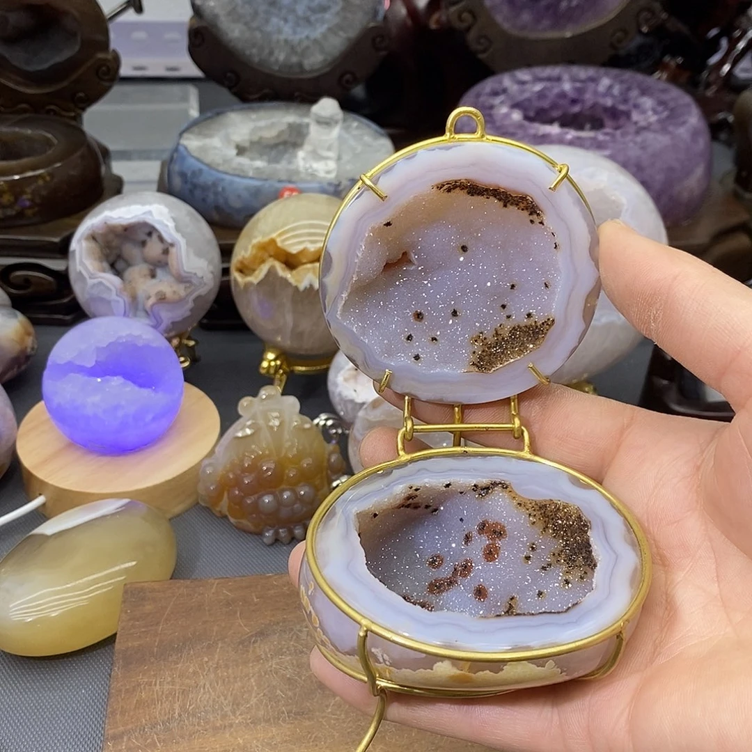 摆件未镶嵌紫晶聚宝盆