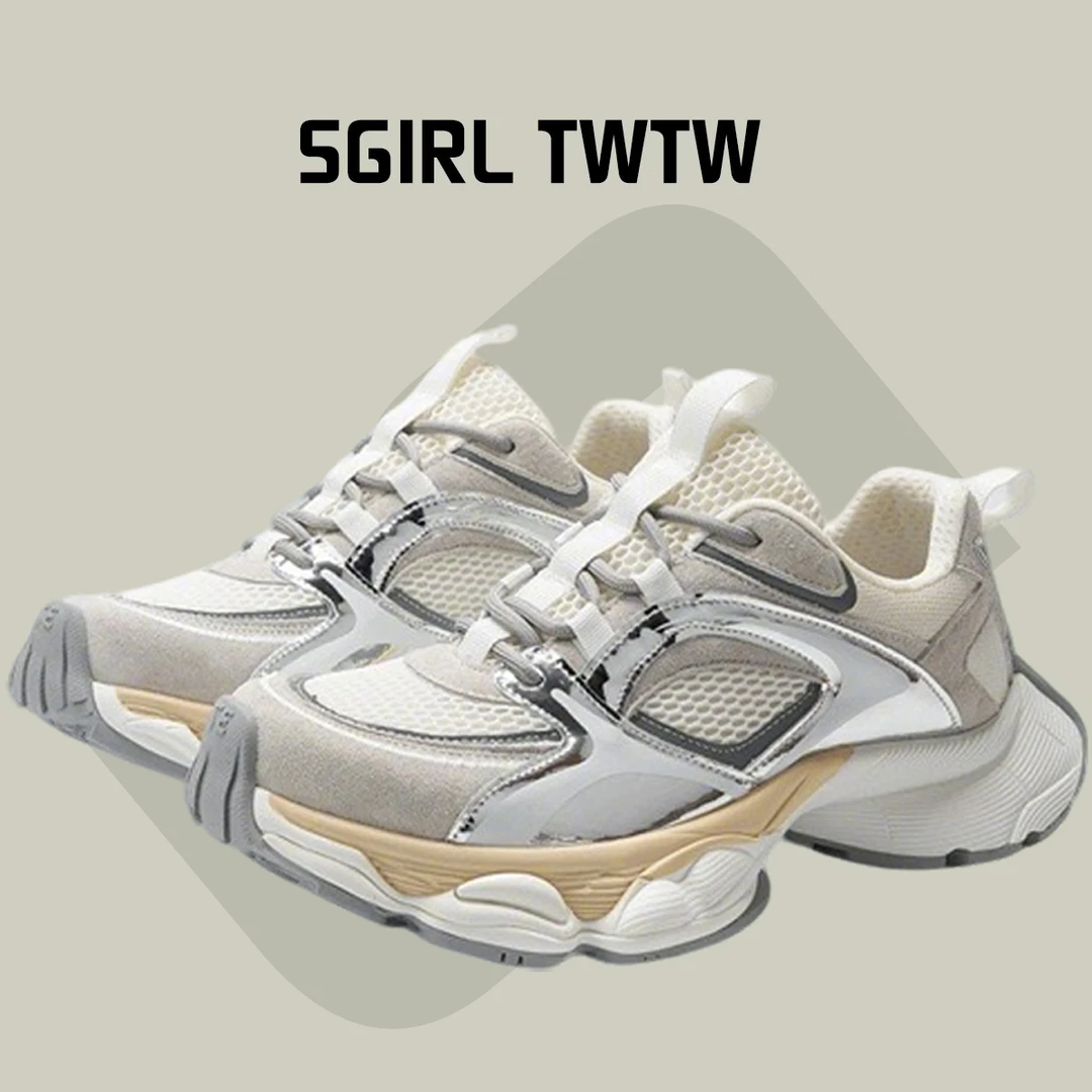 SGIRL TWTW推荐2025年春款厚底网面高级感老爹鞋女轻便休闲运动鞋