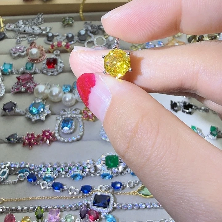 烟晶戒指银S925镶嵌