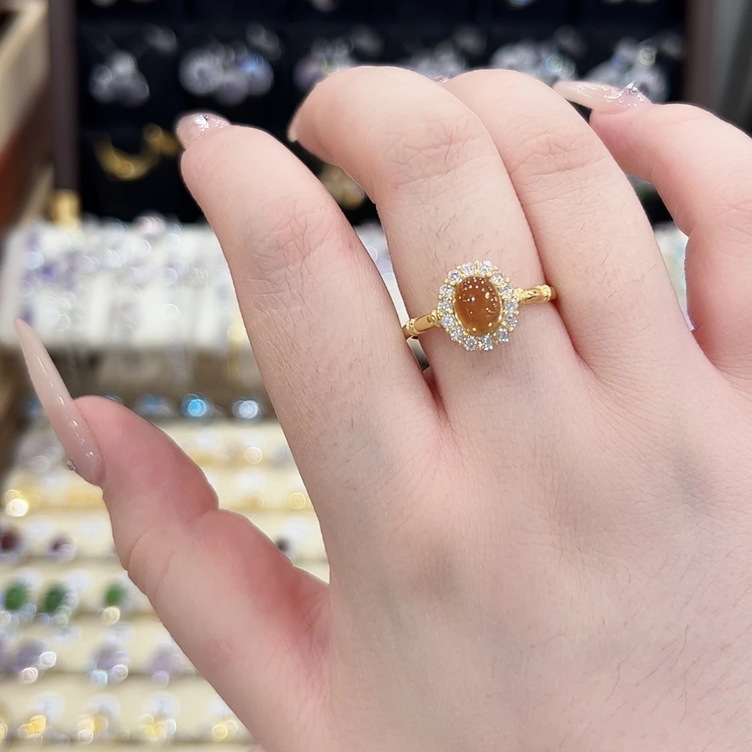 更****水晶戒指银S925镶嵌