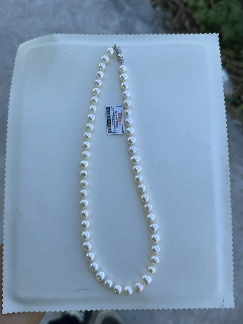 【小蒋珠宝】天然淡水无核珍珠8-9mm近圆极微瑕s925银