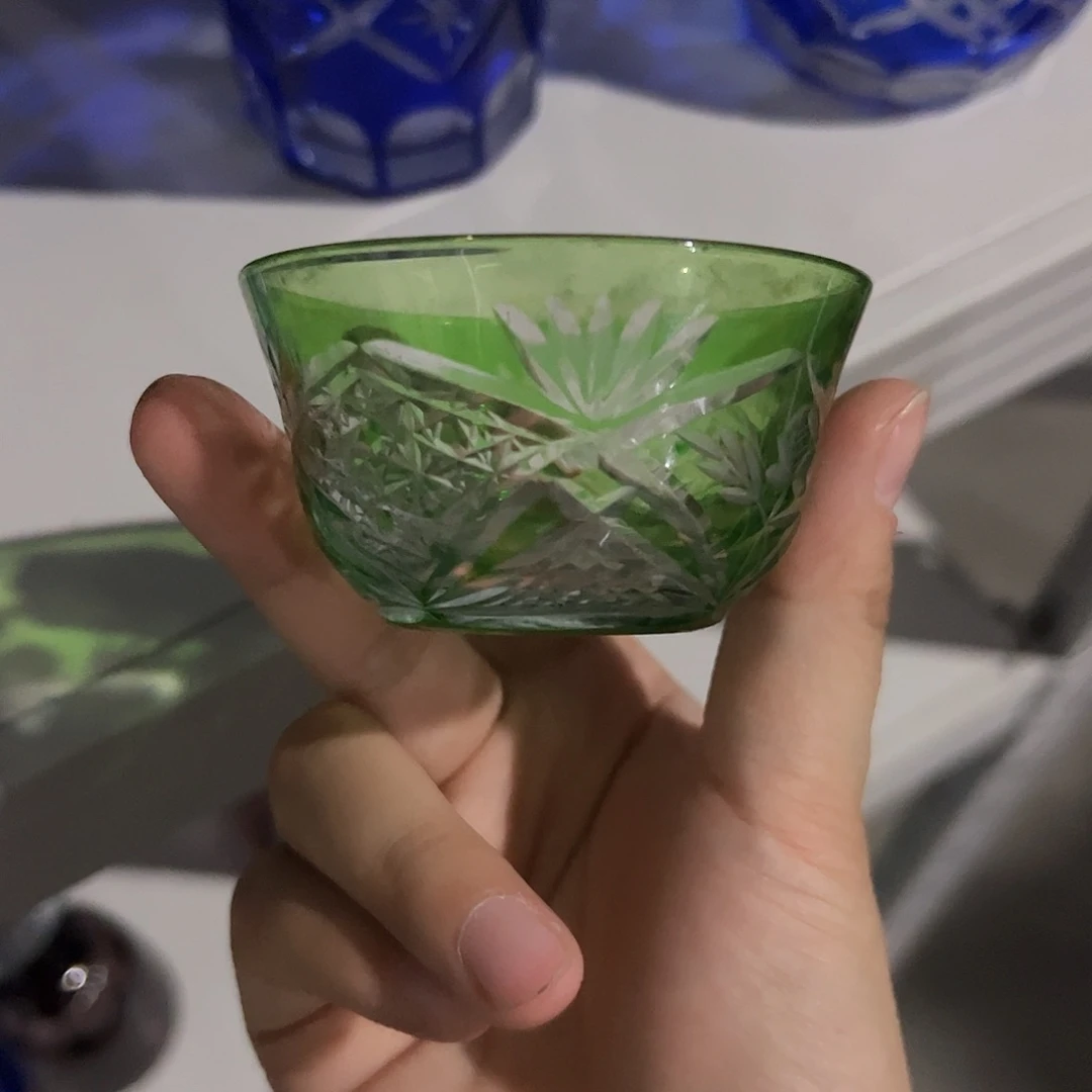 水晶玻璃高脚款微瑕一个
