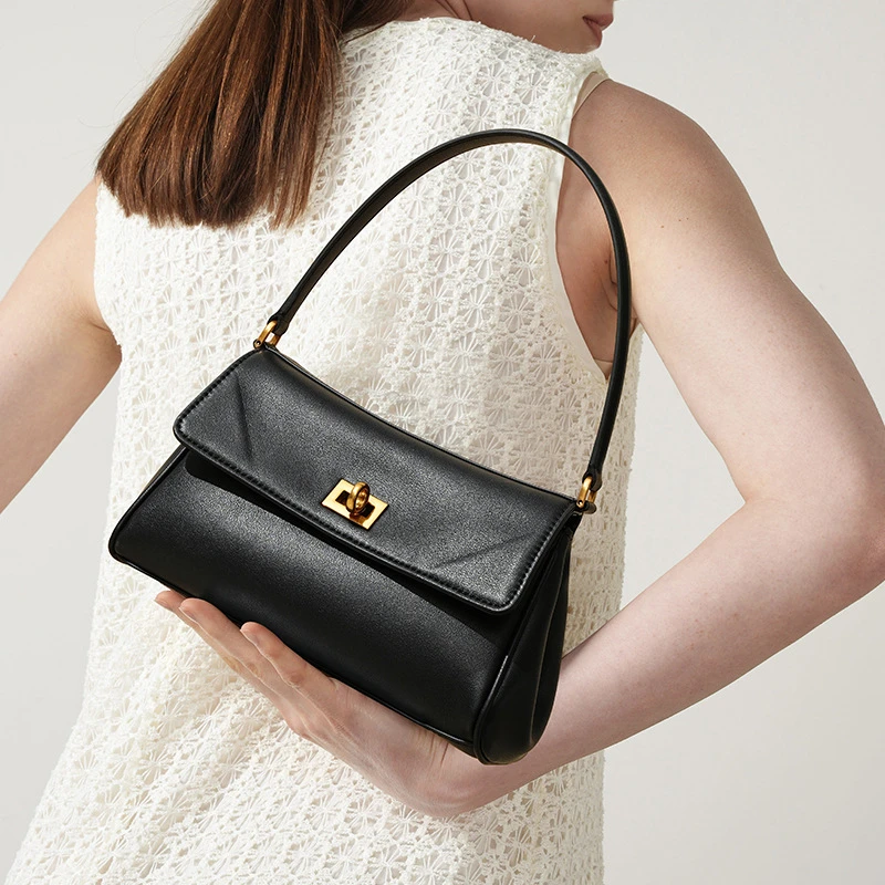 春夏链条小包设计感小众牛皮单肩女士斜挎包高级感小拎包手提包