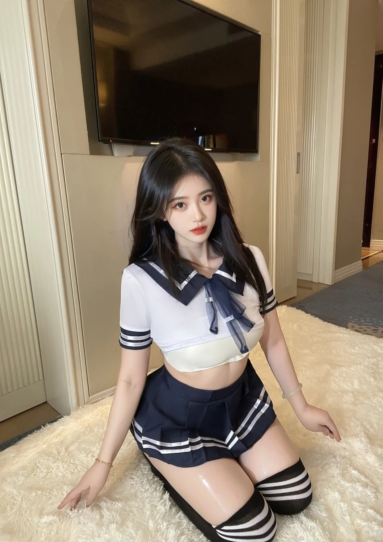 性感甜美学院风睡衣