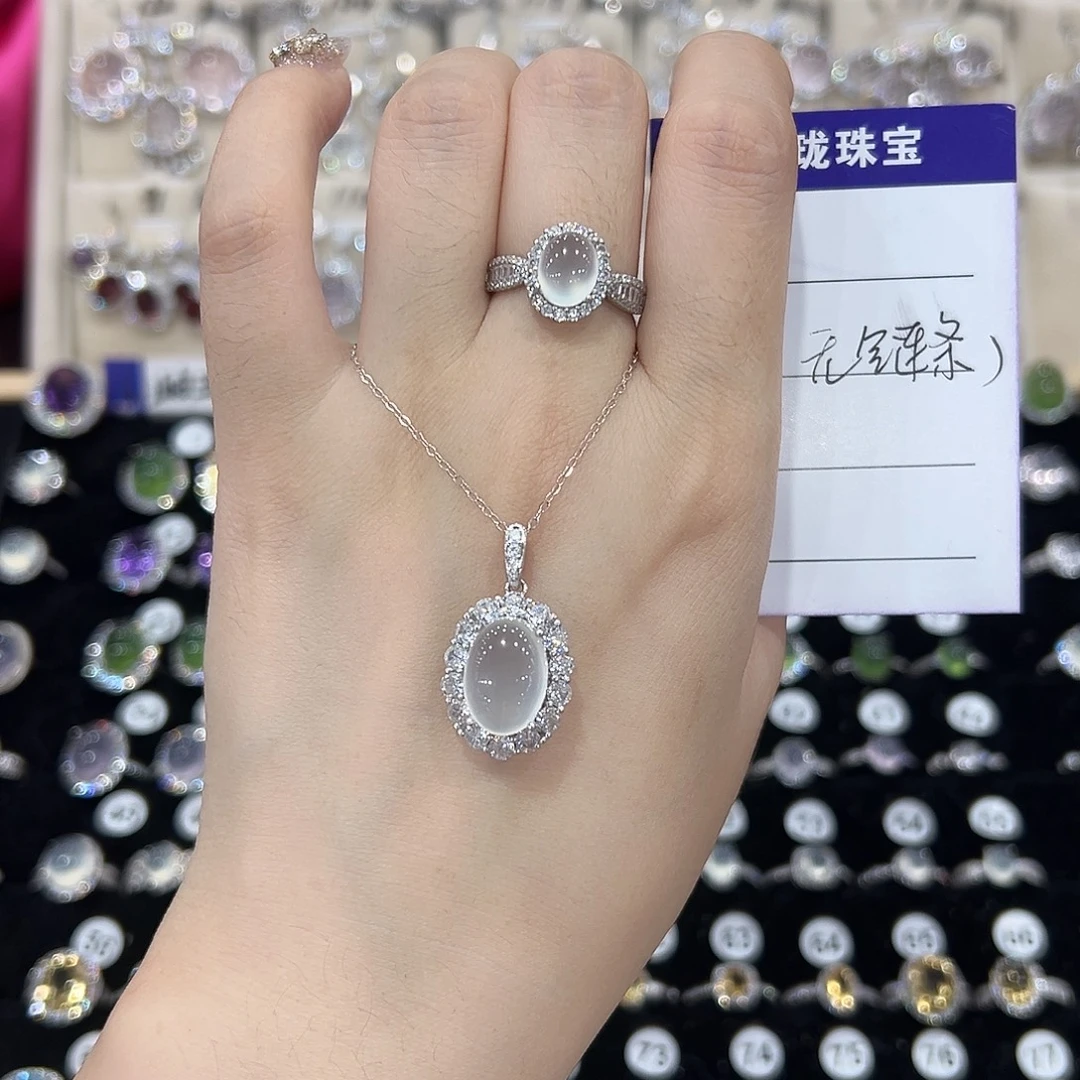 嫋***子蛇纹石玉银S925镶嵌戒指