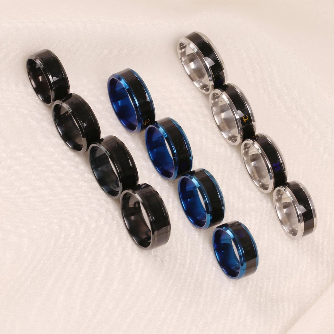 铜合金锆石戒指 戒指食指尾戒情侣感温时尚新款体温智能感应心情