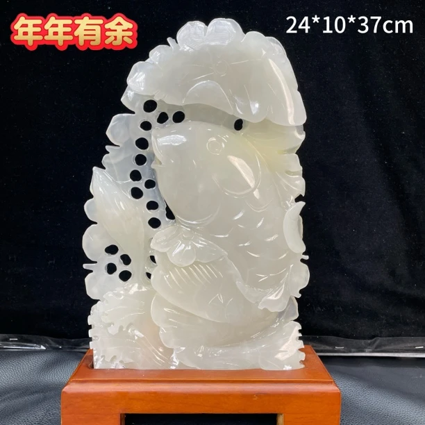 天然玉石客厅玄关电视柜乔迁开业送礼装饰品