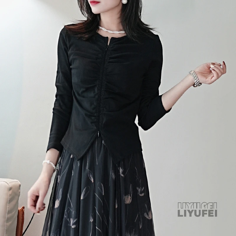 [上衣]修身内搭小个子别致小衫上衣女气质时尚百搭半高领修身小衫