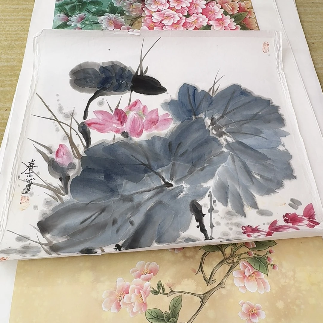 国画四尺斗方手绘作品