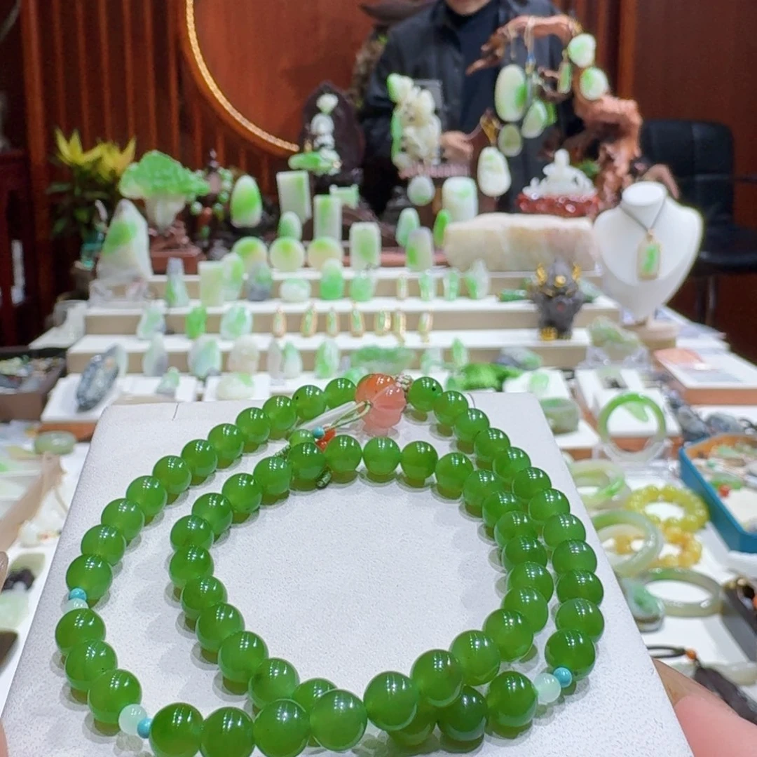 和田玉碧玉多圈卡6未镶嵌