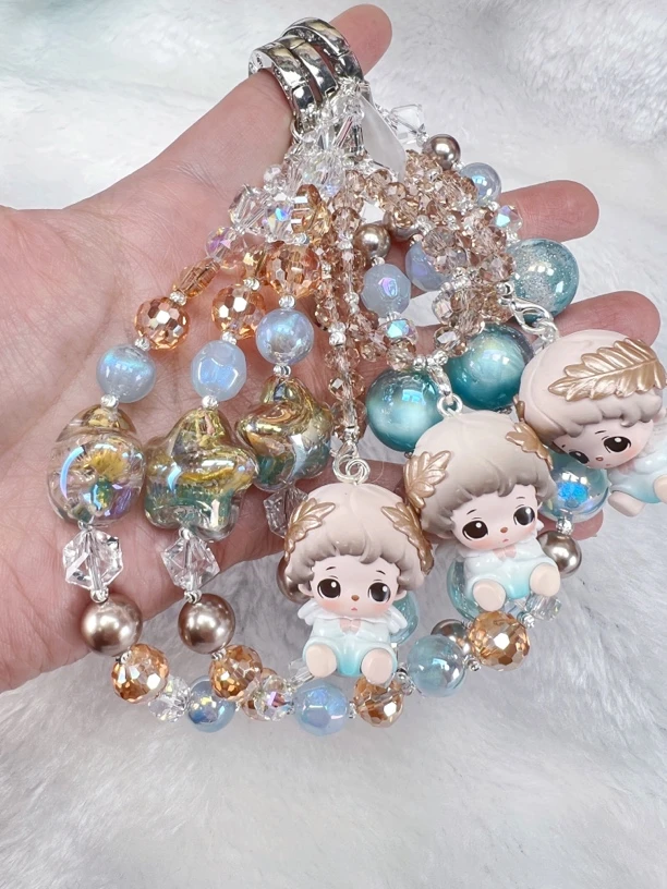 （两单包邮）正版萌粒手工diy手机链钥匙扣包挂串珠挂件