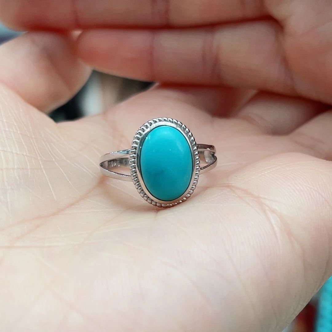 绿松石颈饰银S925镶嵌