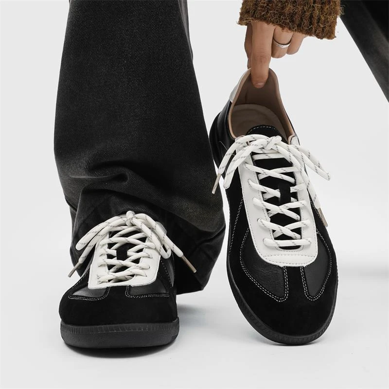 男士德训鞋新款阿甘鞋潮流百搭系带低帮鞋软底运动休闲鞋