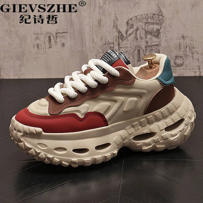 纪诗哲厚底增高男士老爹鞋2025新款爆款潮流百搭休闲时尚运动鞋男