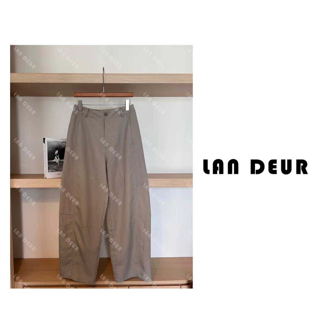 JIUJIU【波本威士忌】莱赛尔时尚慵懒风舒适夏季透气设计师休闲裤