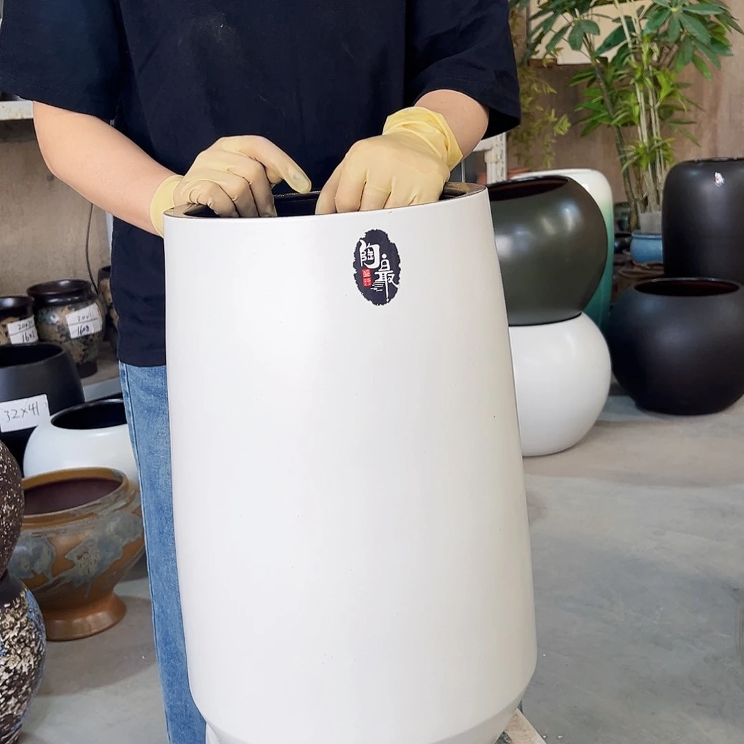 紫砂花盆正品口25高45