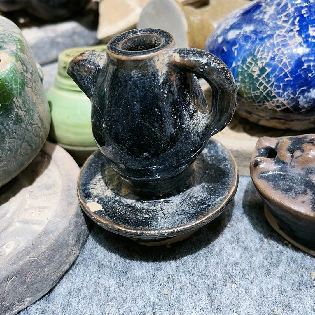 三*瓦当摆件茶台的一