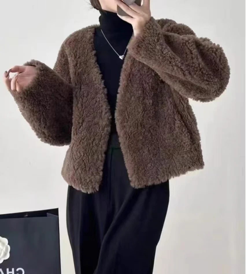 68168-2-DQ咖色短款外套(85-135)