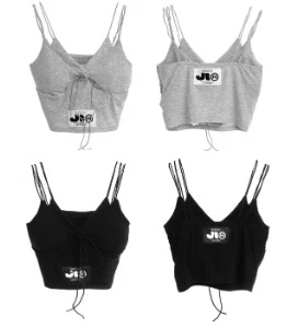 ooxoo10023修身短款绑带设计感吊带背心女夏季