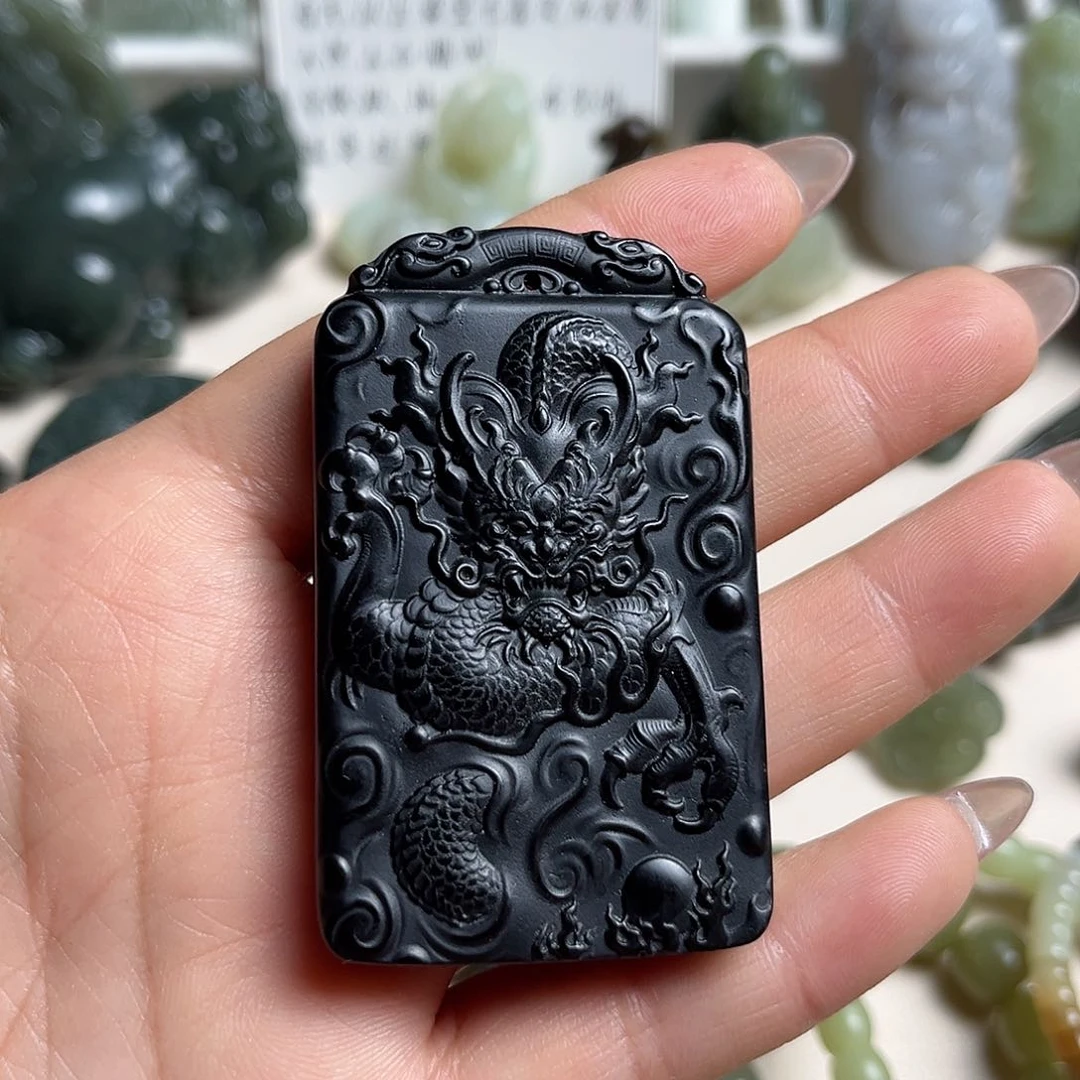 和田玉（墨玉）未镶嵌挂件