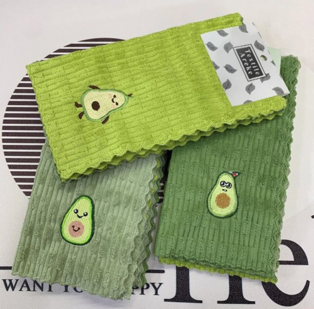 （到手8条装）毛绒清洁布百洁布吸水不沾油洗碗布加厚厨房专用抹布