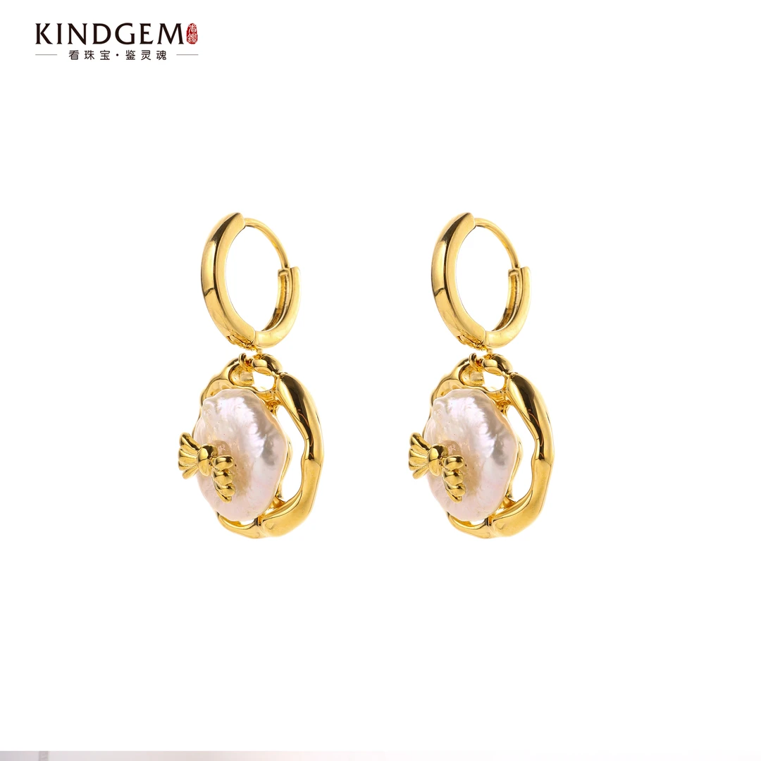 铜合金仿珍珠耳饰 个性设计简约小众时尚百搭耳环 AR03XIPC-25968