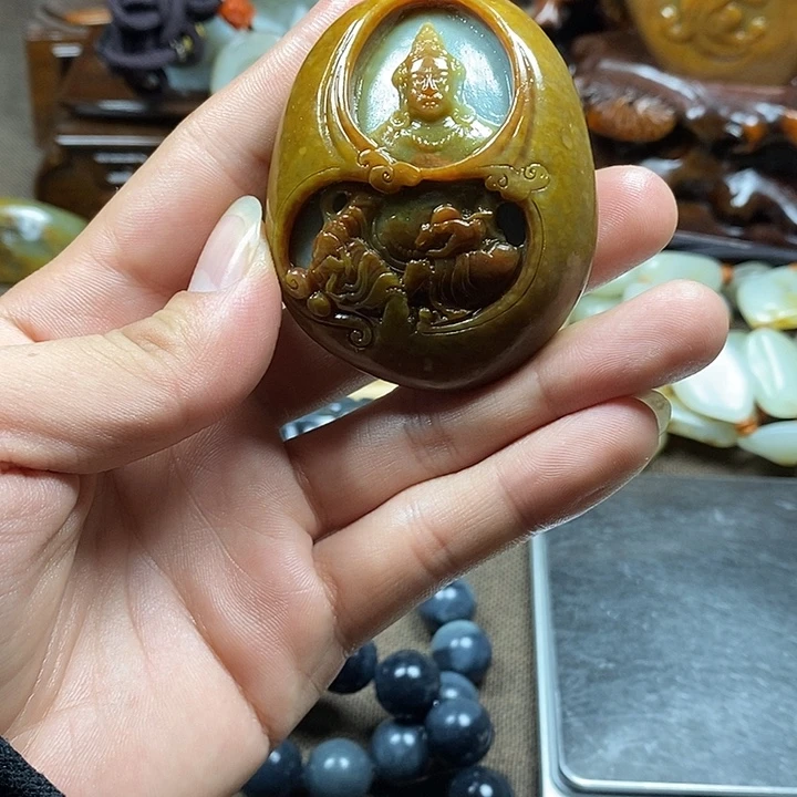 和田玉未镶嵌挂件