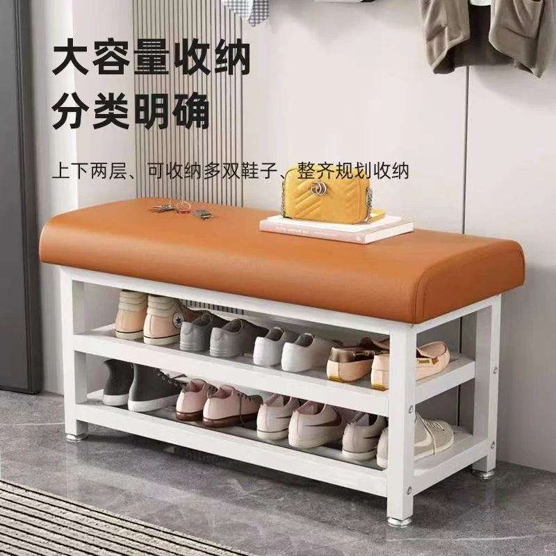 家门口简约换鞋凳穿鞋凳一体软包玄关入户家用出租房鞋柜