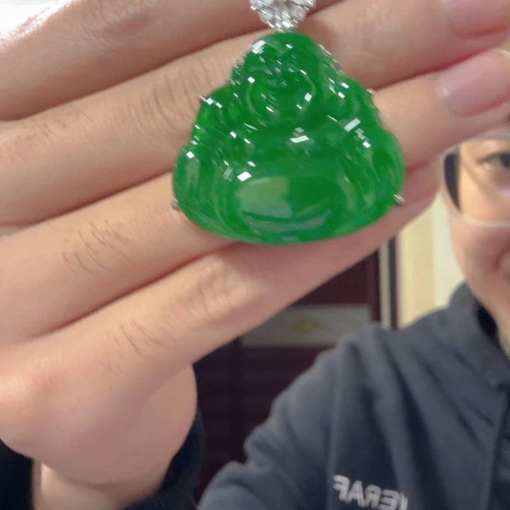 翡翠银S925镶嵌颈饰吊坠