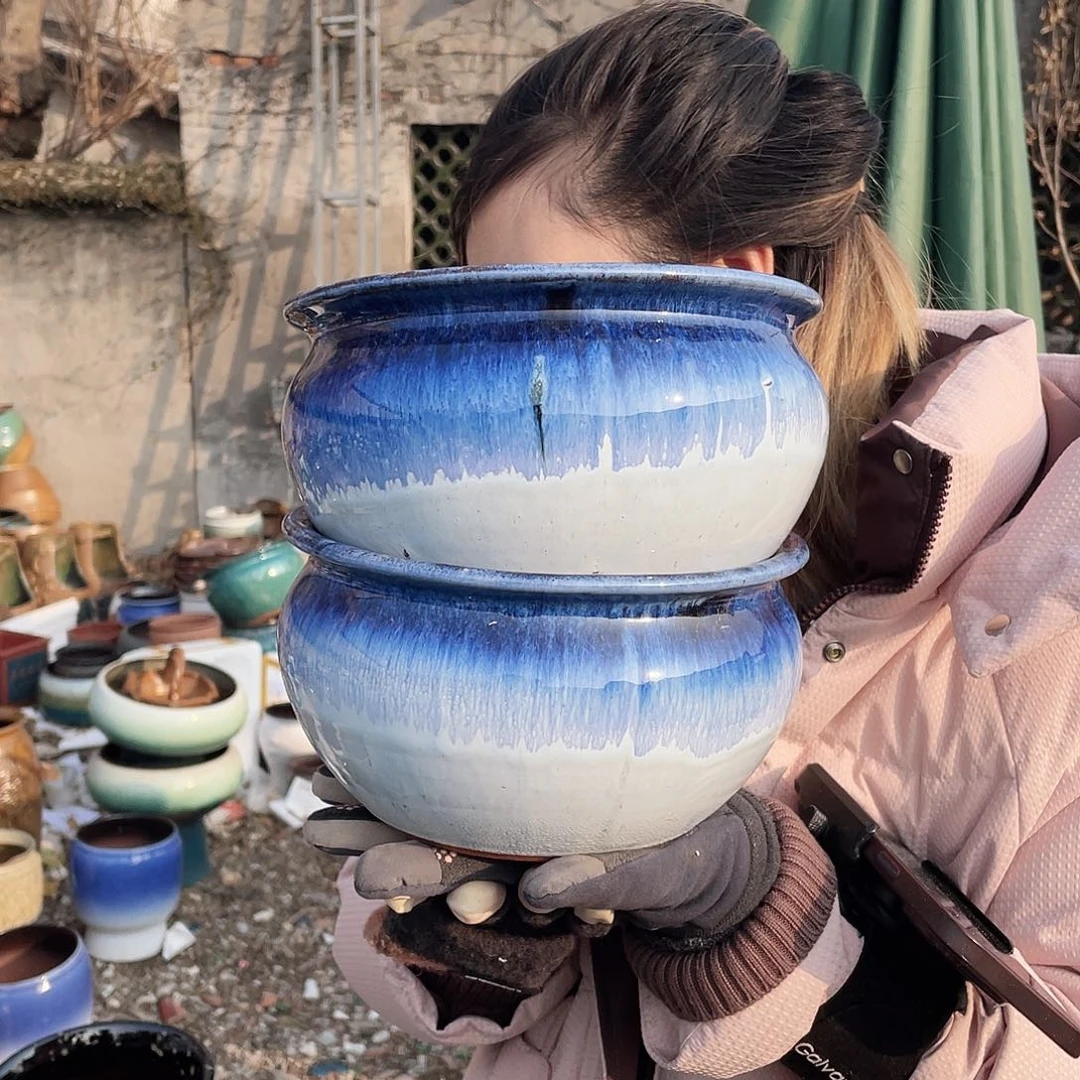 红陶王嫂花盆0213-484