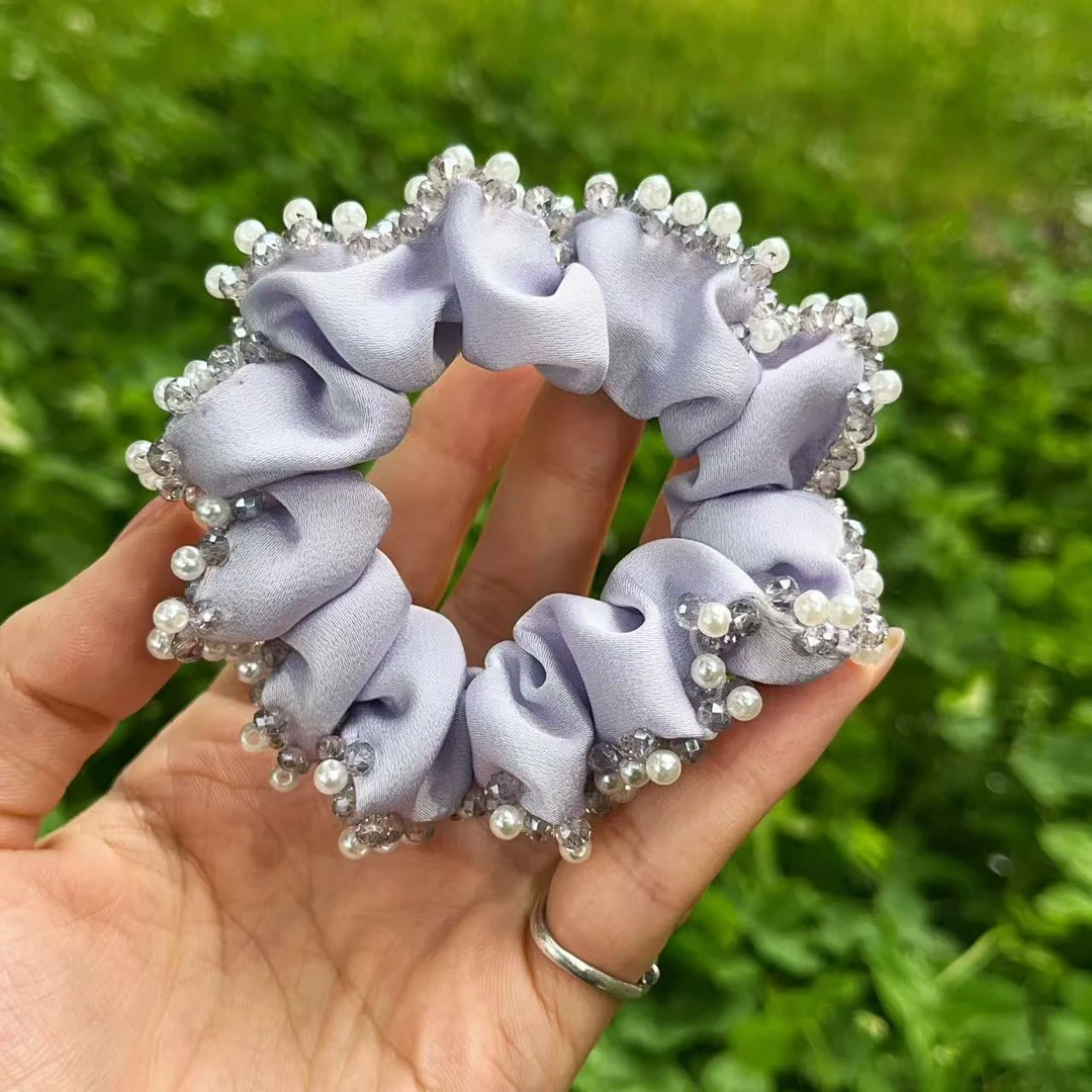 手工发圈日韩甜美饰品原创设计气质百搭高弹发饰618