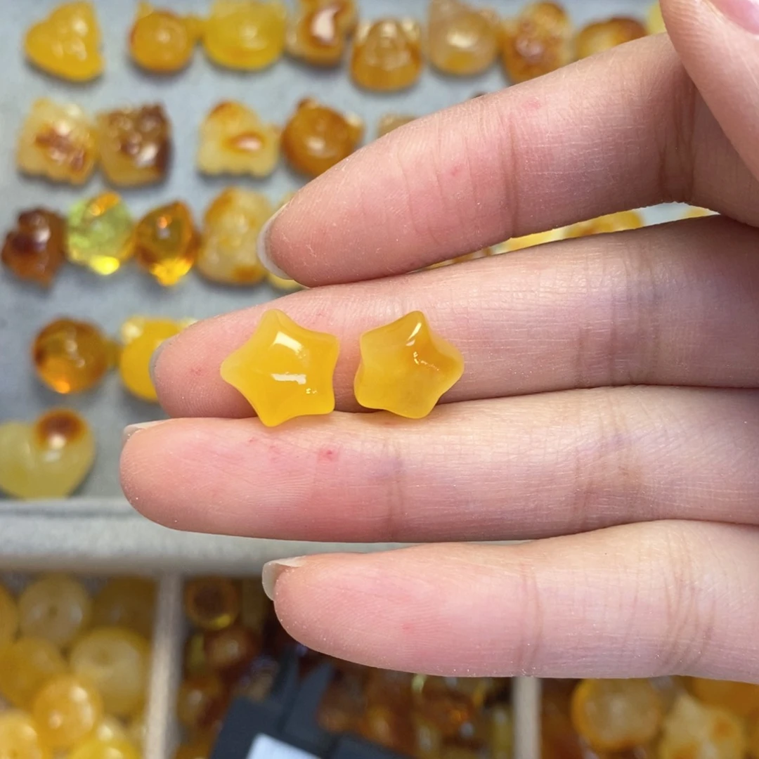 蜜蜡颈饰未镶嵌星星