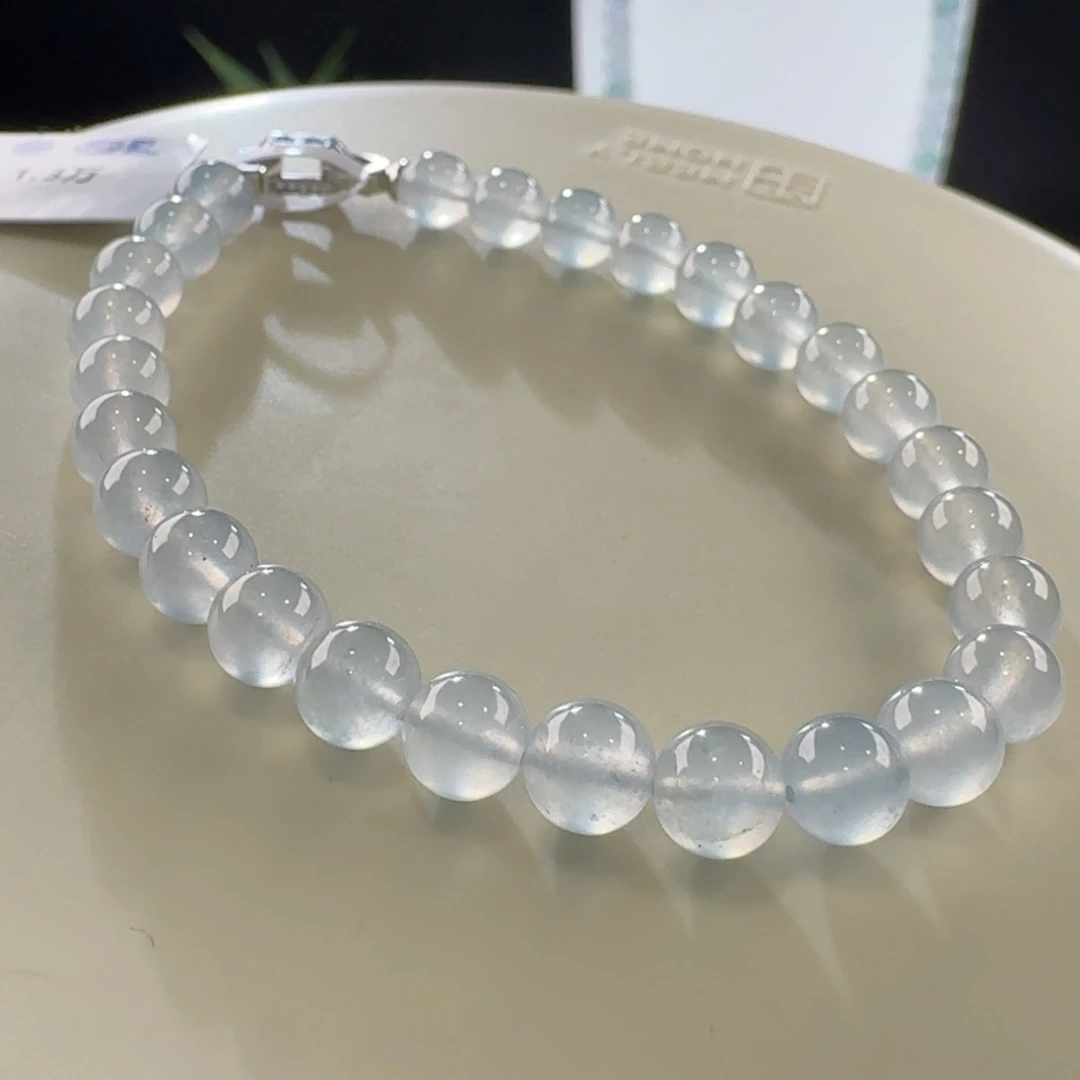 翡翠手链未镶嵌蓝钢单圈卡6