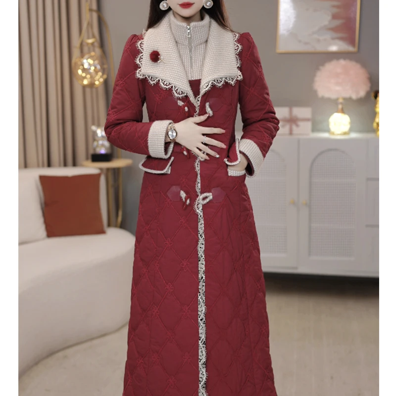 【定制套装】C1826大衣配连衣裙优雅气质时尚减龄休闲显瘦收腰冬