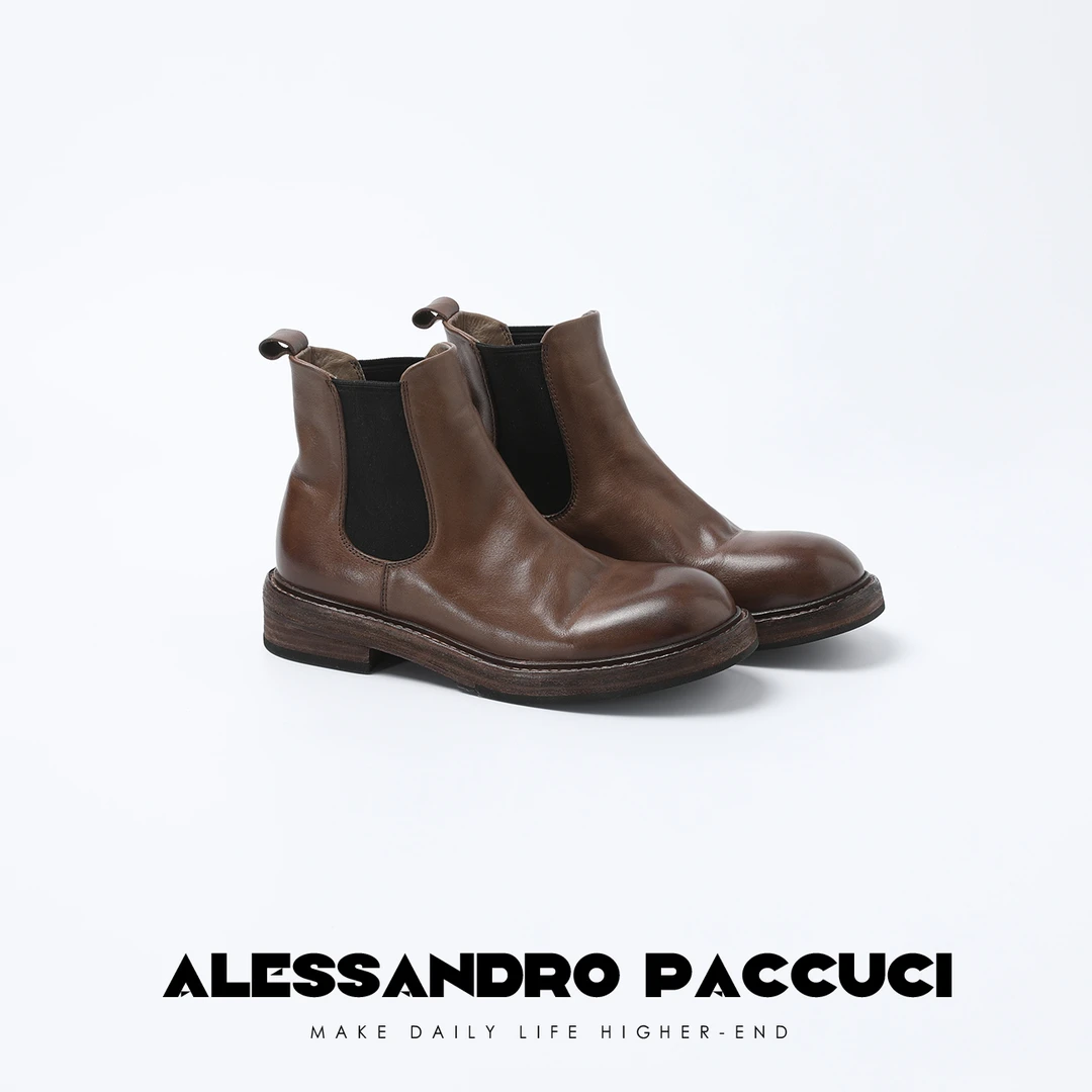 【孤品不退换】洛哥23388X意奢植鞣牛皮水洗手工踩云般马丁靴