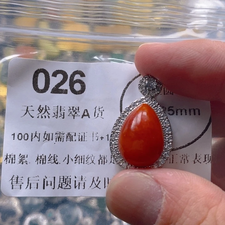 翡翠未镶嵌吊坠(不含链)