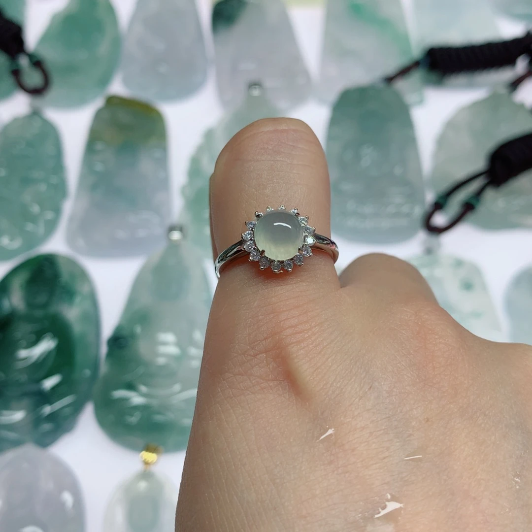 翡翠银S925镶嵌颈饰