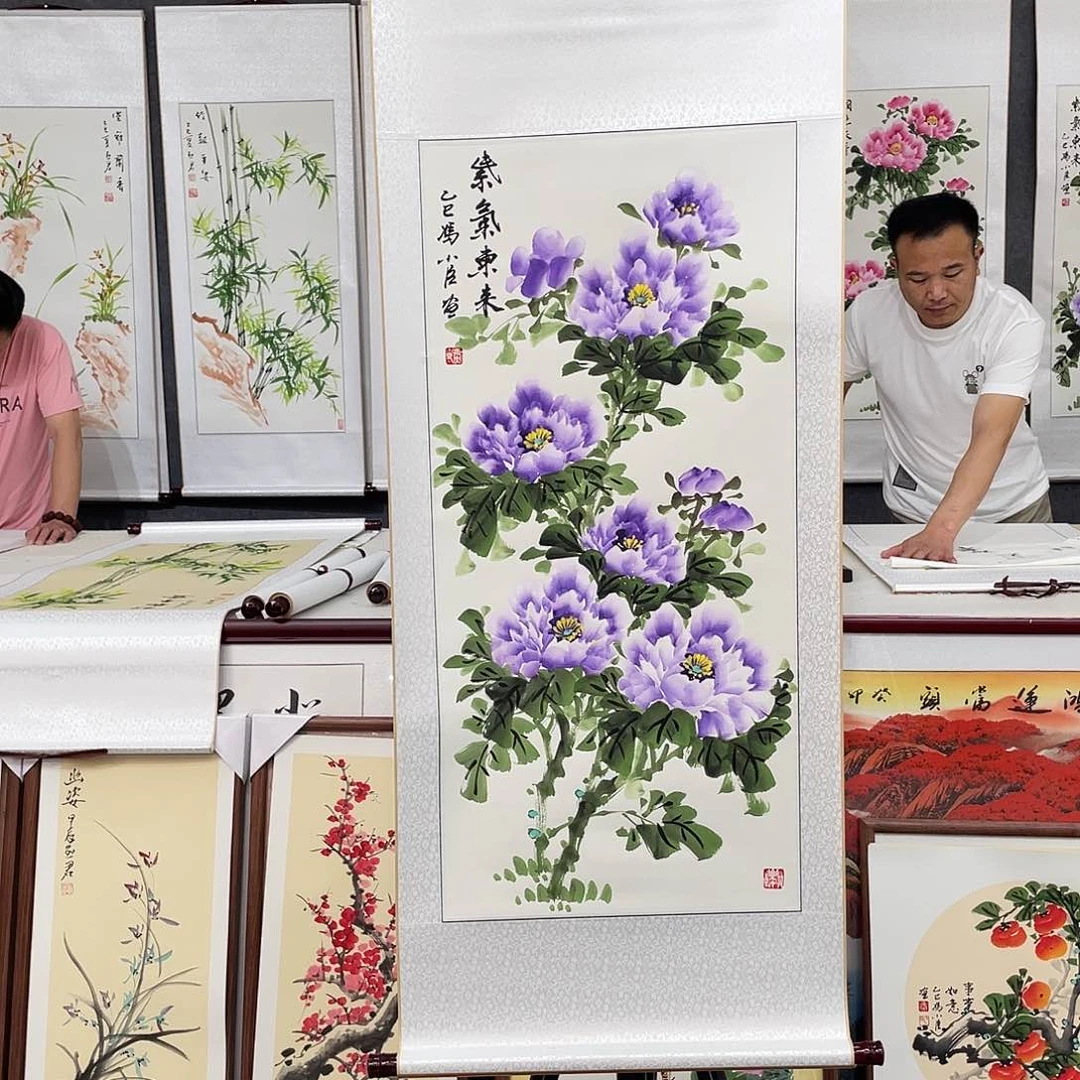 国画手绘手写作品