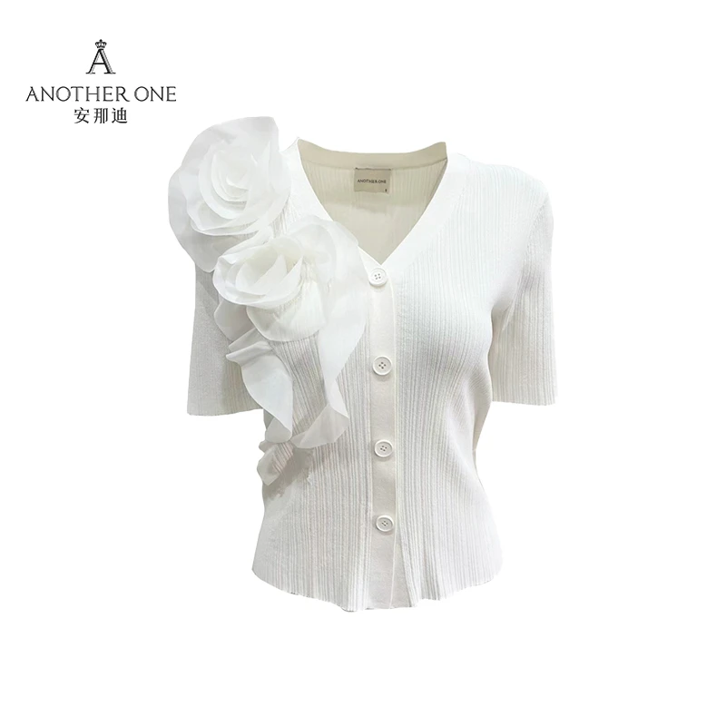 ANOTHER ONE安那迪小众设计感短袖上衣时尚百搭小衫女通勤