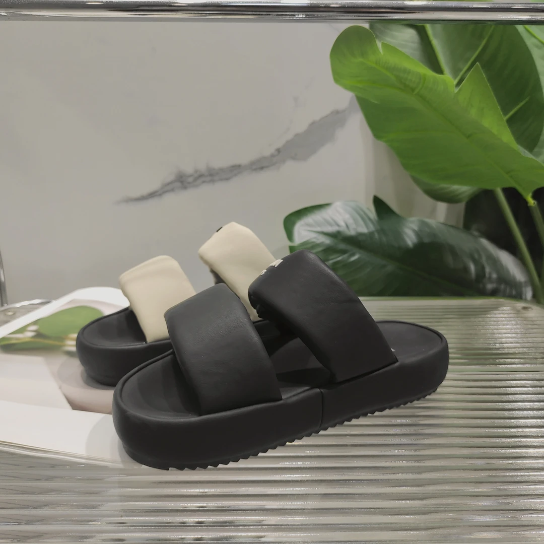 新款夏季厚底一字拖鞋女外穿时尚网红沙滩拖鞋T28