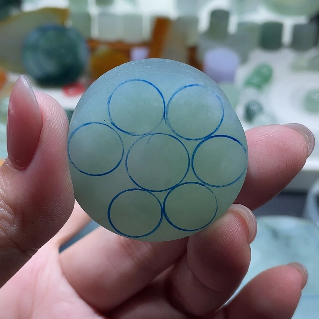 水***穿未镶嵌定制翡翠扣子