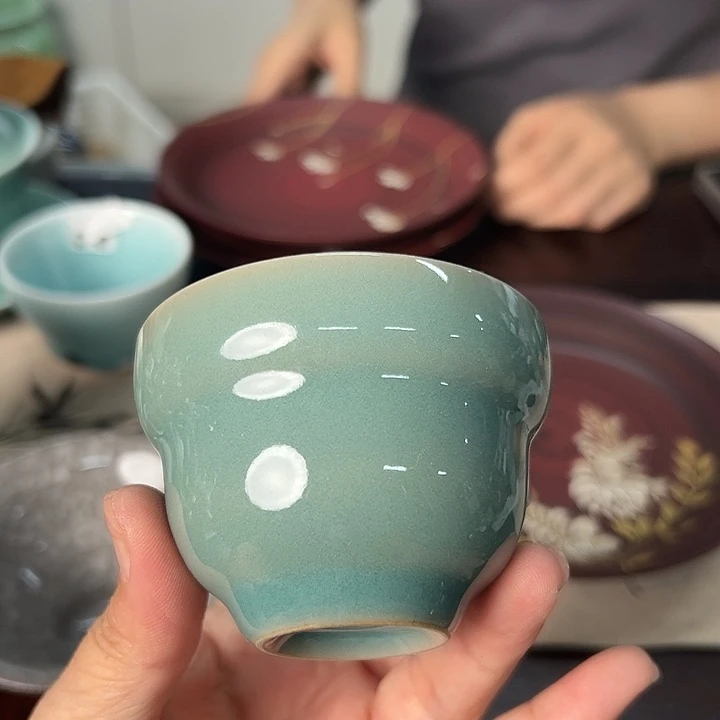 龙泉云间青瓷小米茶器