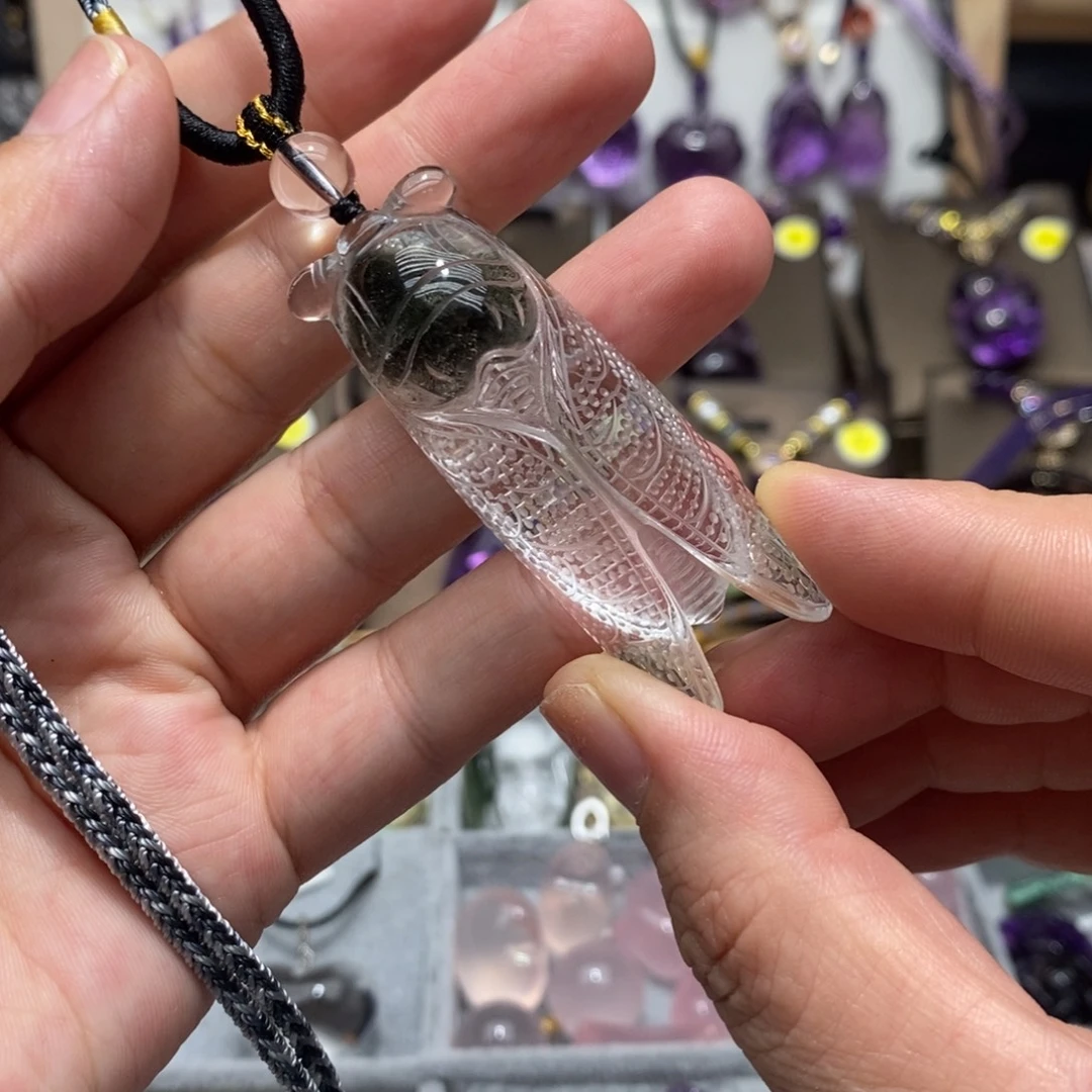 吊坠(赠链)未镶嵌水晶绿幽灵一鸣惊人