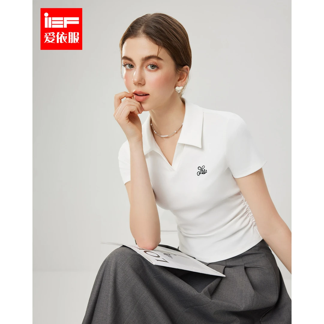 IEF/爱依服【DNA系列】2025夏季新款美式简约休闲风通勤百搭T恤