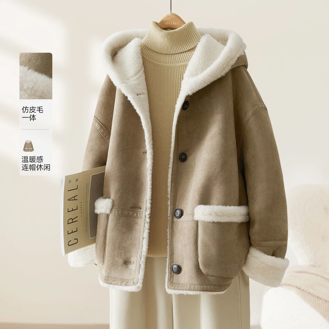 LaChapelle/拉夏贝尔时尚洋气休闲服秋冬冬季外套连帽女2025新款