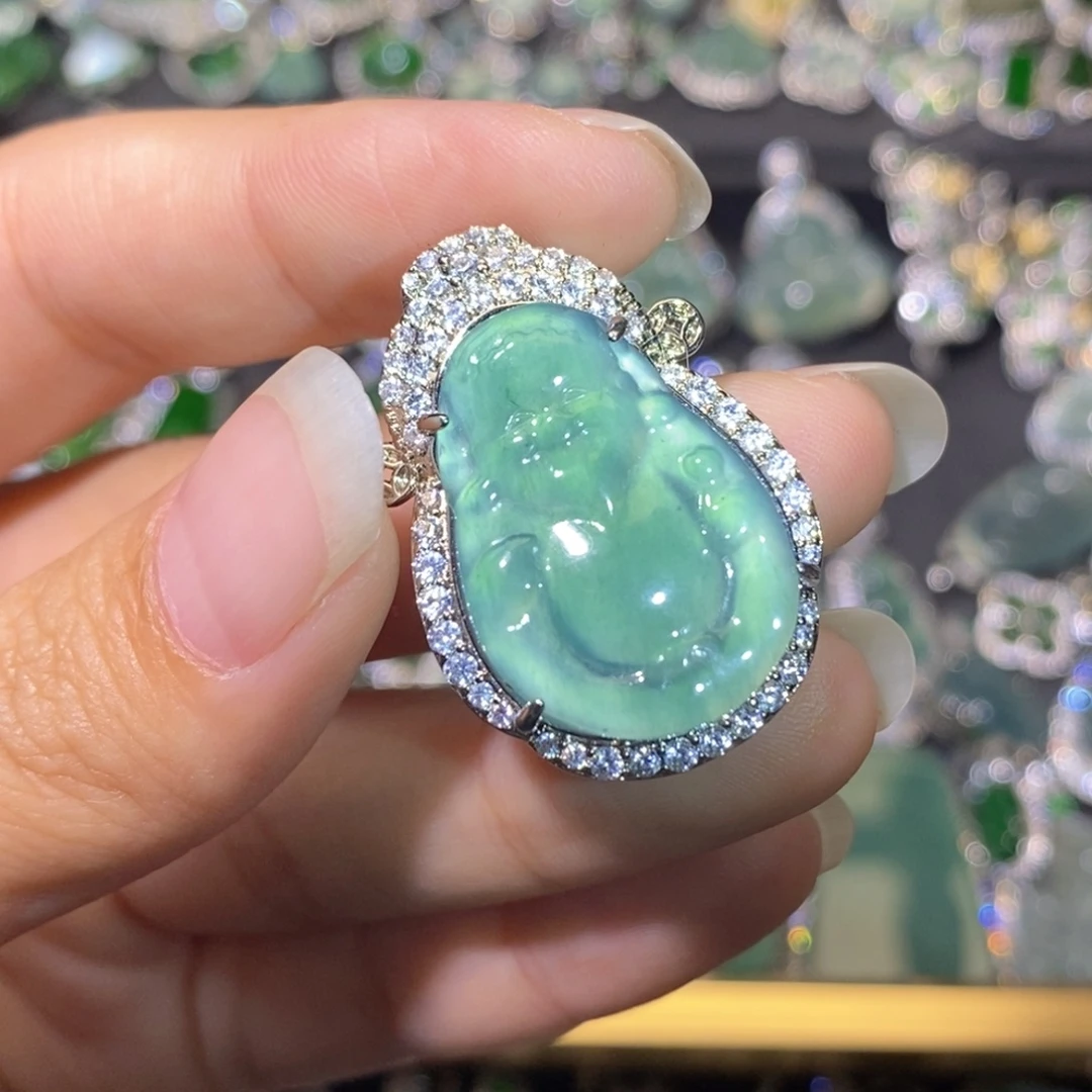 翡翠未镶嵌颈饰天然