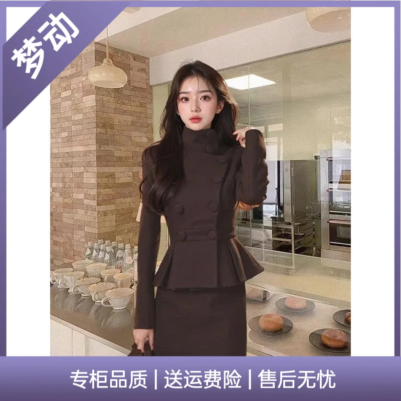 套装女裙瘦小香风法式两件套秋冬收腰套装新款千金复古气质显富家