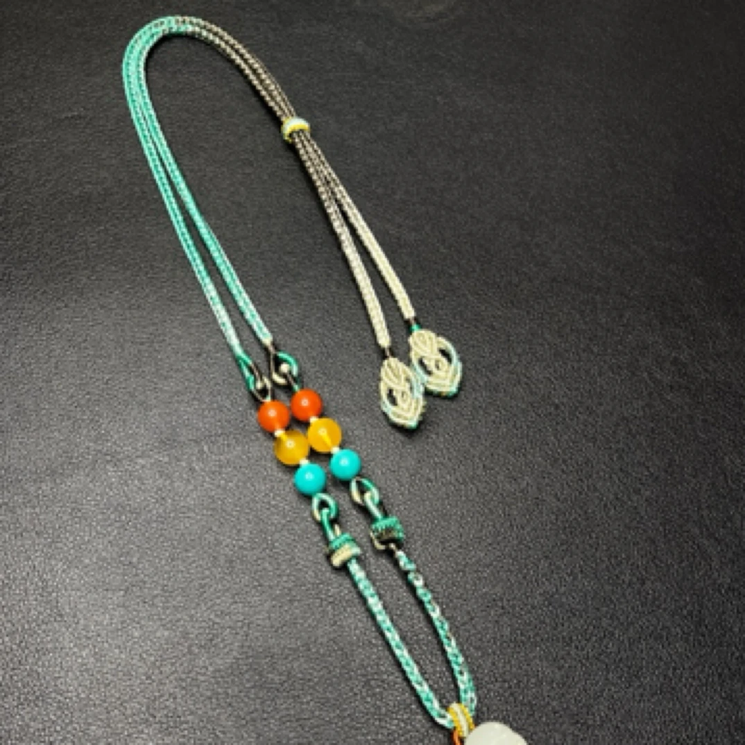 非金属布艺项链 段染项链绳，可根据喜好定制不同颜色款手工