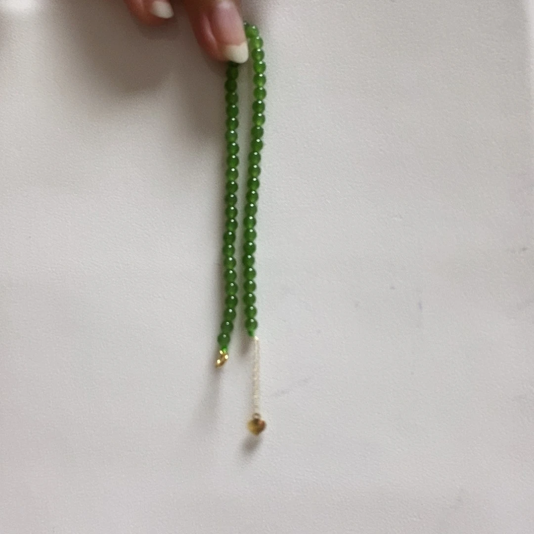 手链18K金镶嵌和田玉浅*简单